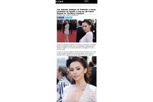 Ana Kabashi on the Cannes 2026 Red Carpet in Christina Crawford