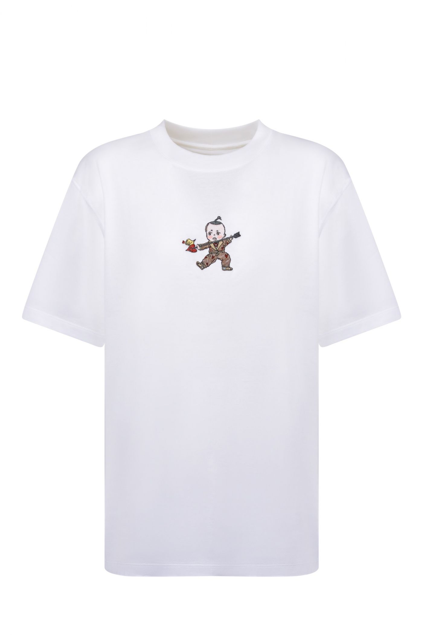 UNISEX REGULAR FIT T-SHIRT WITH CUPID BABY EMBROIDERY