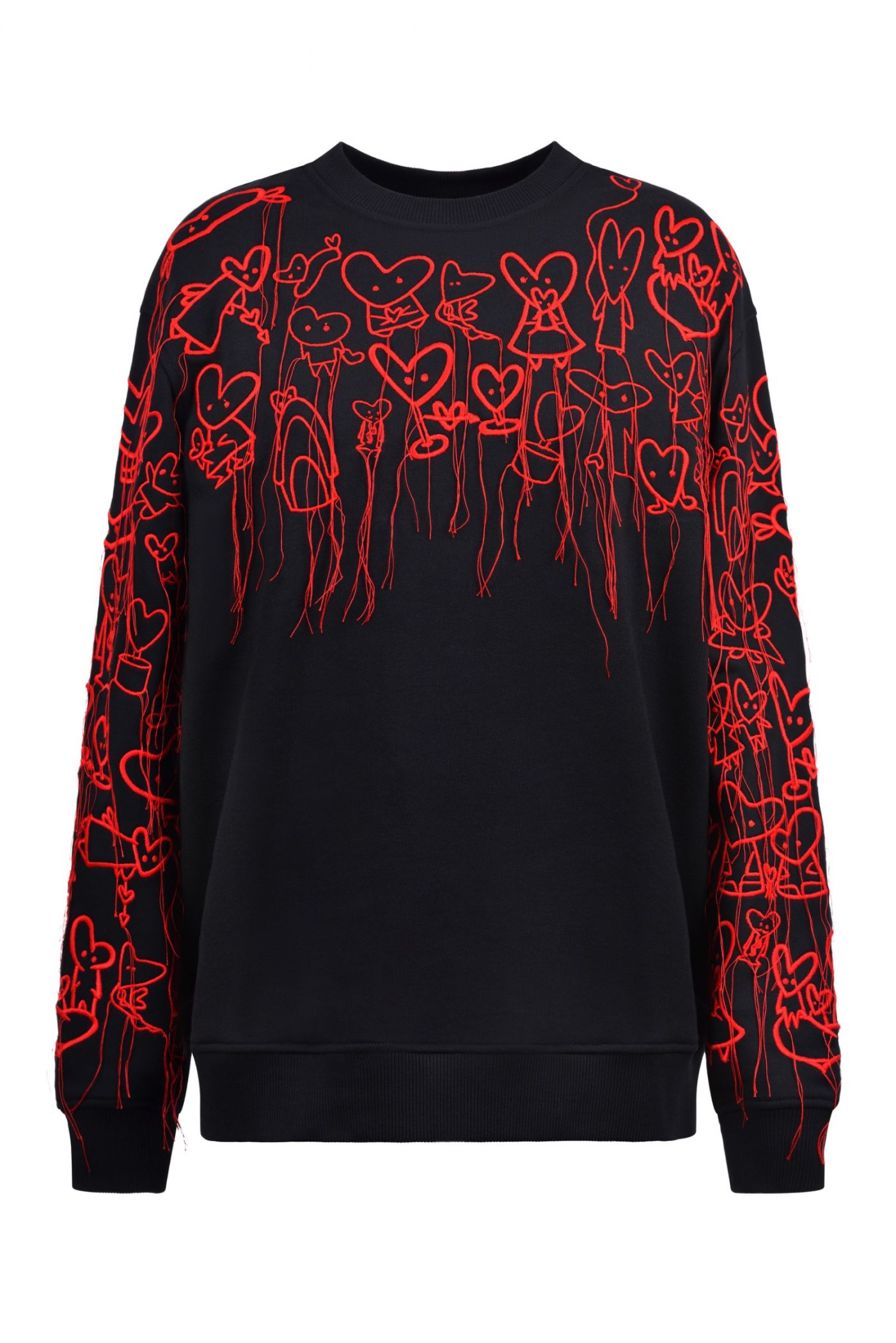 FELPA UNISEX CON GIROCOLLO CON RICAMO