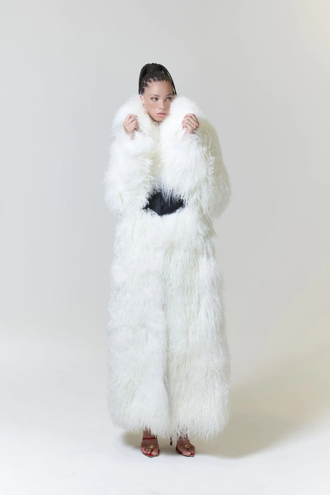 Maxi Mongolian Coat With Corset