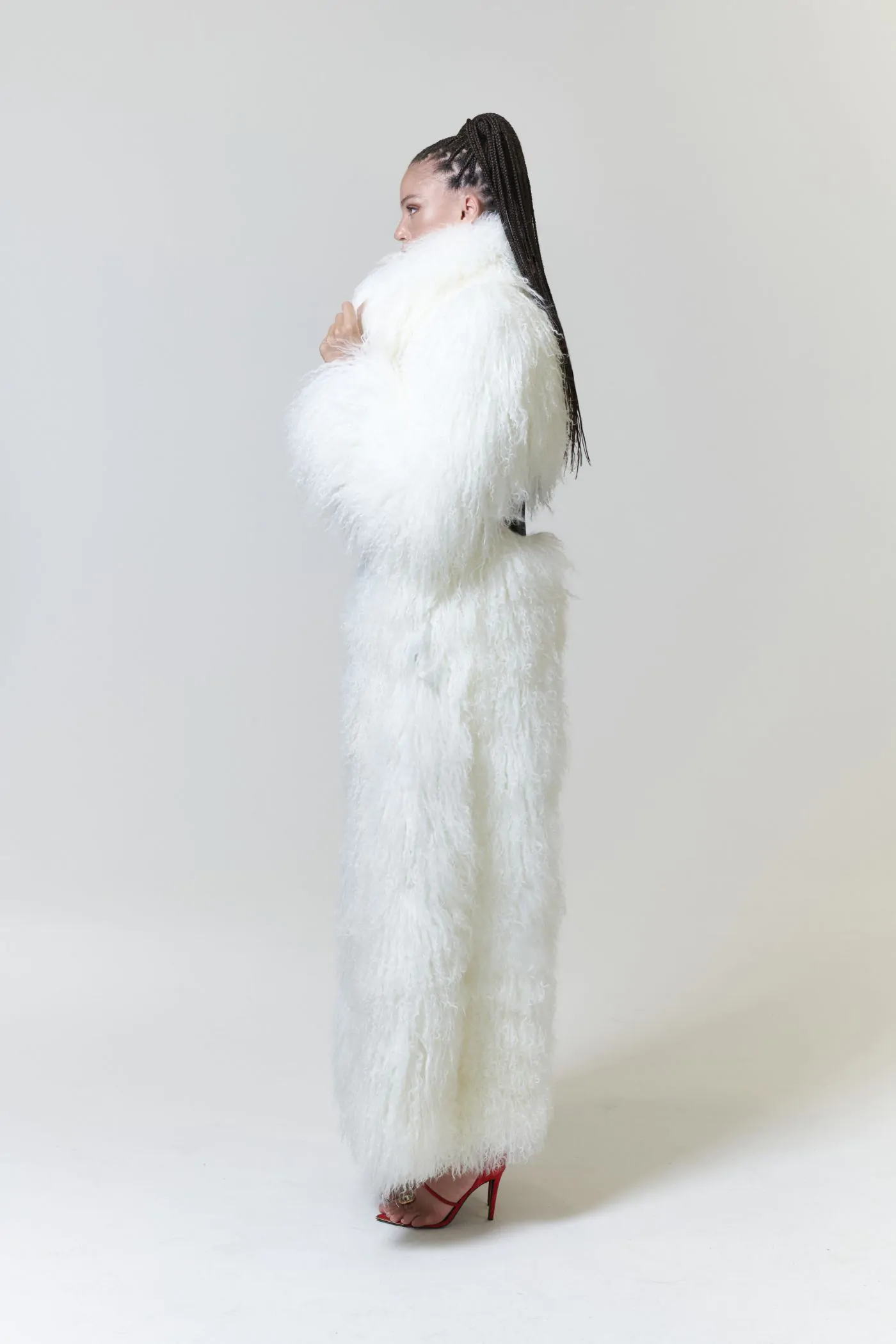 Maxi Mongolian Coat With Corset