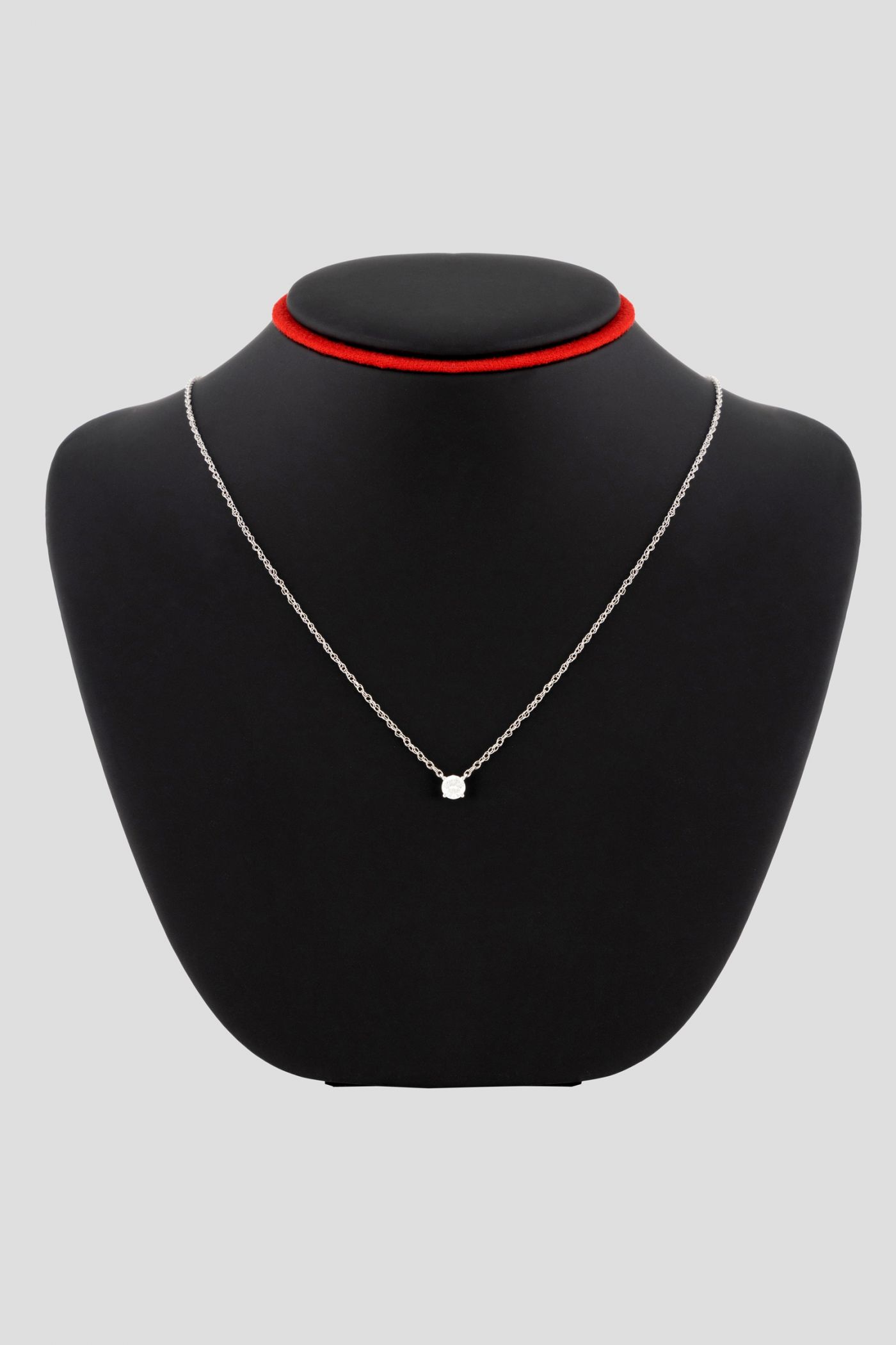 0,31ct Pendente Con Diamante Oro Bianco