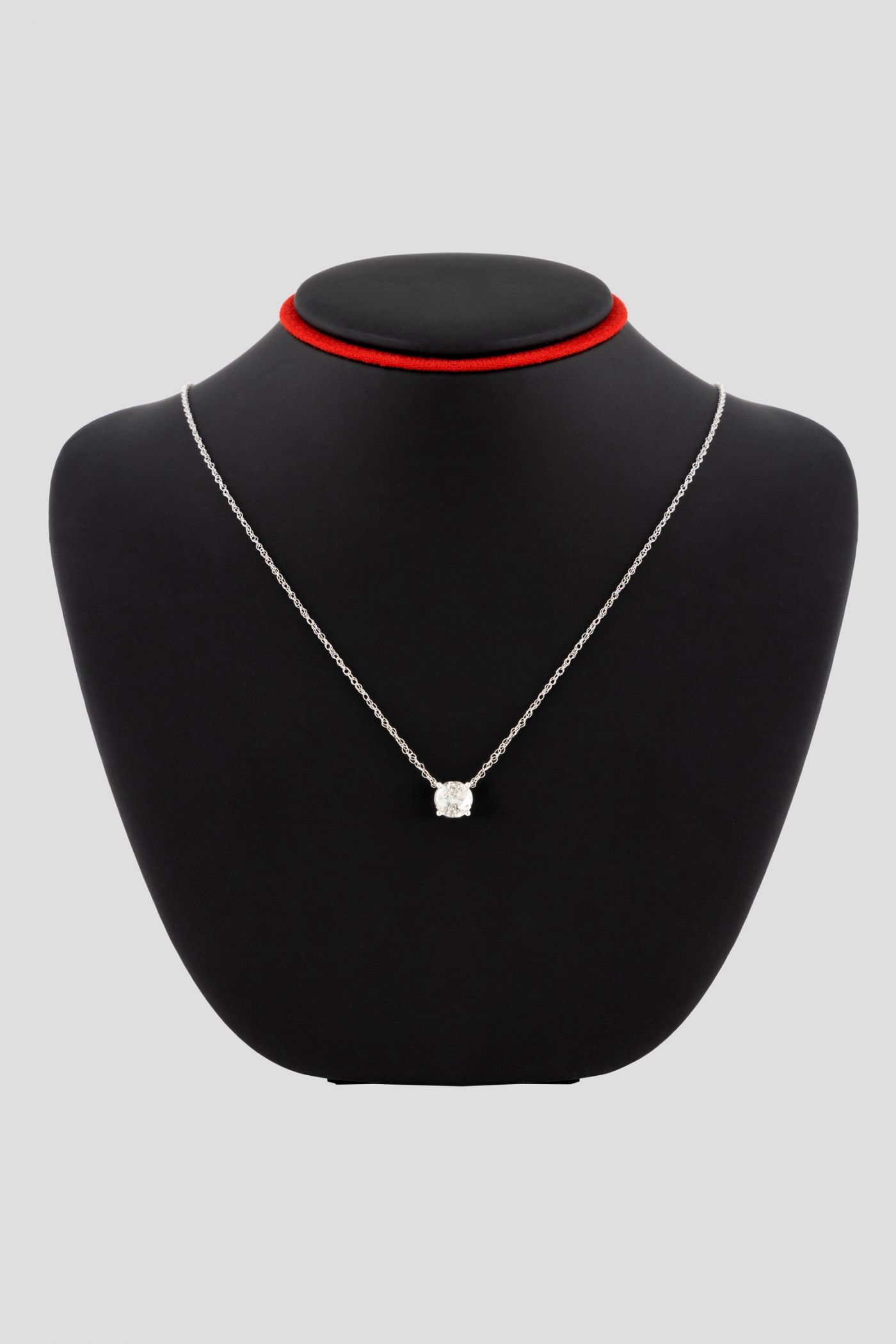 1.13ct Pendente Con Diamante Oro Bianco