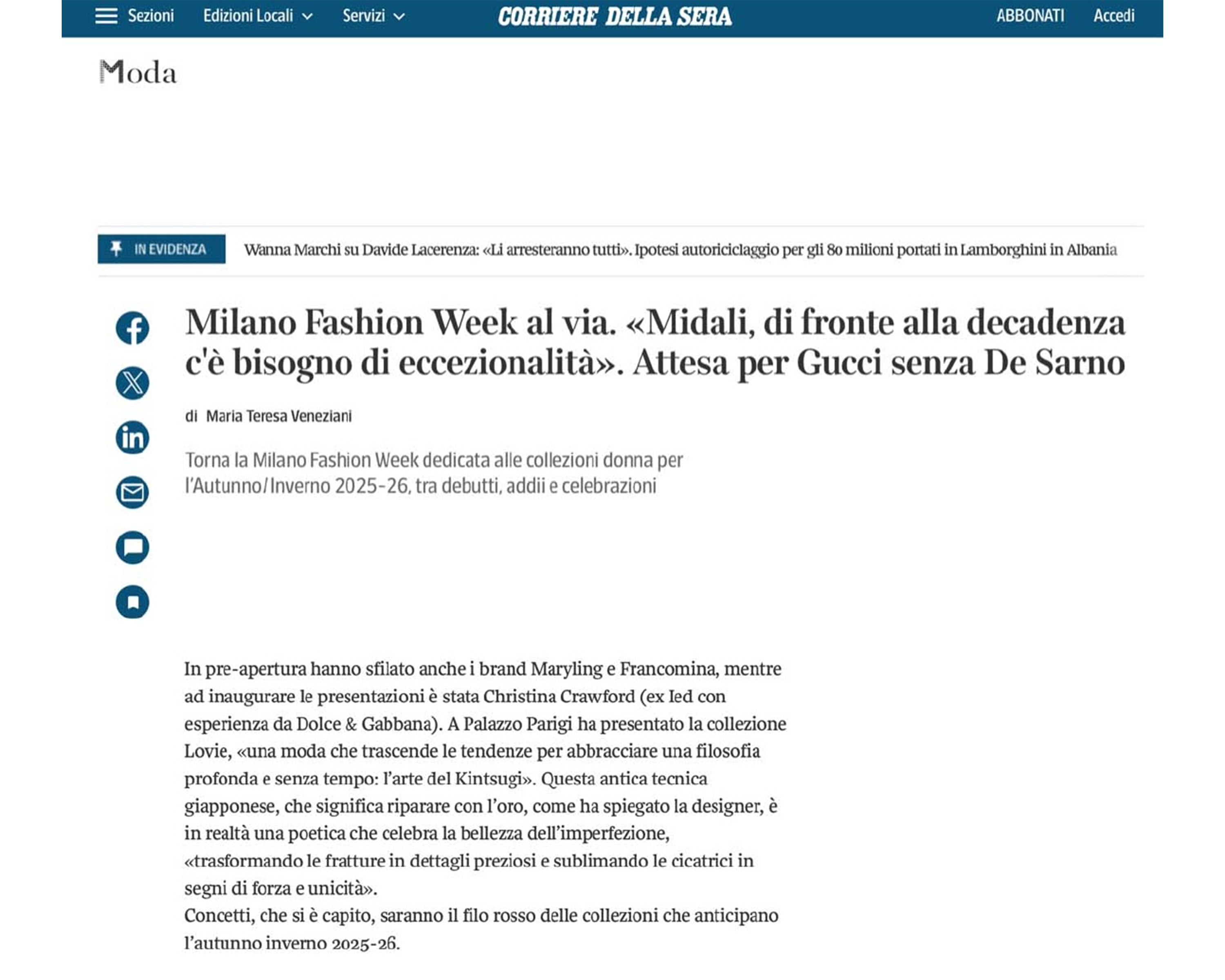 Corriere Della Sera