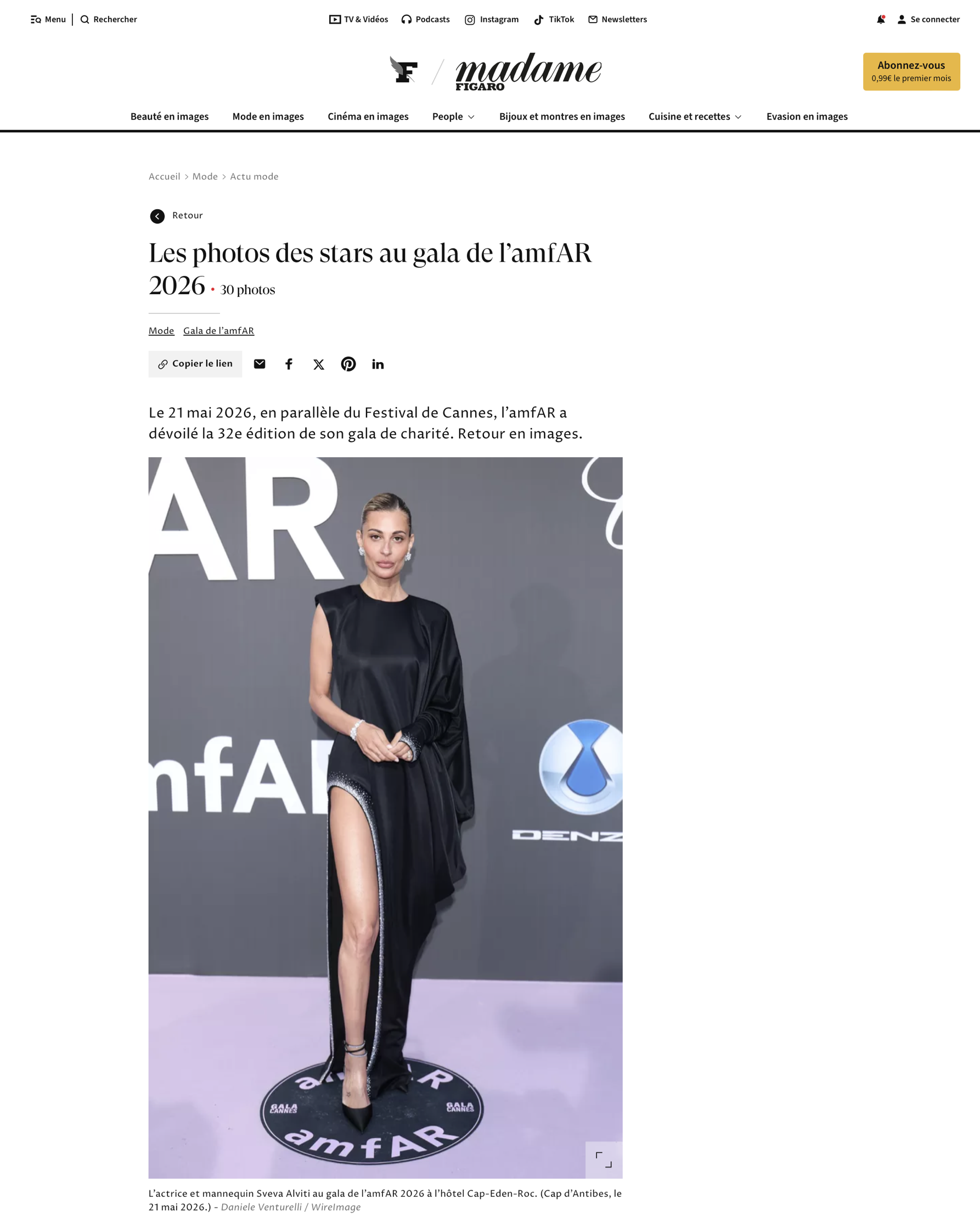 Les photos des stars au gala de l’amfAR 2026